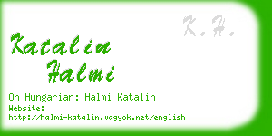 katalin halmi business card